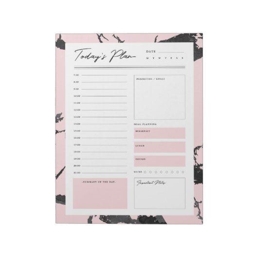 Daily Planner Home Office Notepad Notizblock (Rotiert)