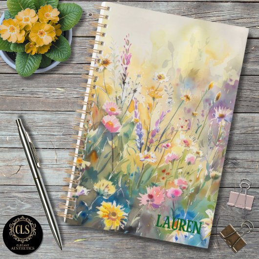 Daily Planner – Personalized Watercolor Wildflower Planer