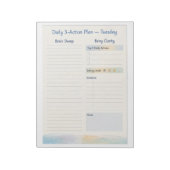 Daily Planner – Smart to do list | Tuesday  Notizblock (Rotiert)