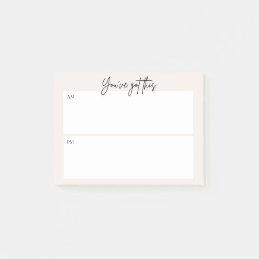 Daily planning Post-it note – Minimal Design Klebezettel (Vorderseite)