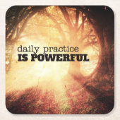 Daily Practice Rechteckiger Pappuntersetzer (Vorderseite)
