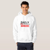Daily Progress Motivational Hoodie – Red Smile (Vorne ganz)