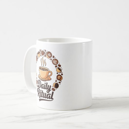 Daily Ritual - Coffee Lover's Emblem Kaffeetasse (Vorderseite Links)