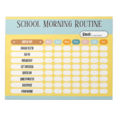 Daily Routine Checklist for Kids Morning & School  Notizblock (Vorderseite)
