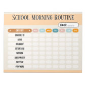 Daily Routine Checklist for Kids Morning & School  Notizblock (Vorderseite)