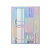 Daily Schedule for Focus & Self-Care  Notizblock (Rotiert)