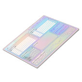 Daily Schedule for Focus & Self-Care  Notizblock (angewinkelt)