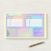 Daily Schedule for Focus & Self-Care Post-Its Post-it Klebezettel (Auf Schreibtisch)