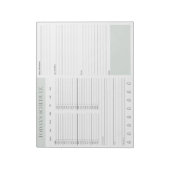 Daily Schedule Planning Notepad - Mint Notizblock (Rotiert)