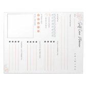 Daily Self-Care Notepad Notizblock (Vorderseite)