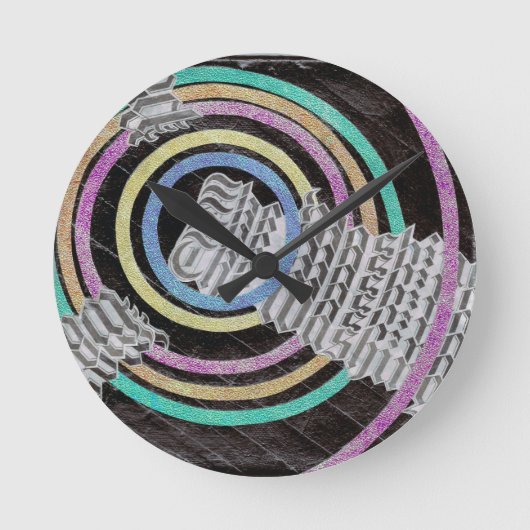 Daily Spin Runde Wanduhr (Vorderseite)