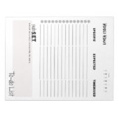 Daily To-Do List – Customizable Tear-Off Notepad Notizblock (Vorderseite)