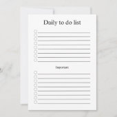 Daily to do list mitteilungskarte (Vorderseite)