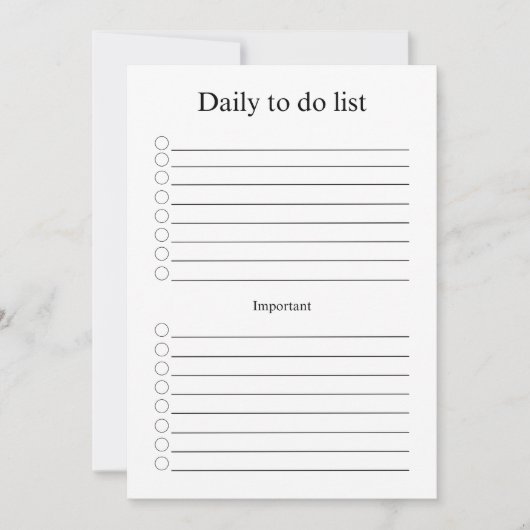 Daily to do list mitteilungskarte (Vorderseite)