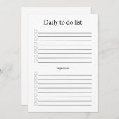 Daily to do list mitteilungskarte (Vorne/Hinten)