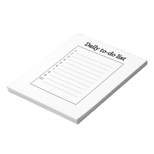 Daily to-do list notizblock (Rotiert)