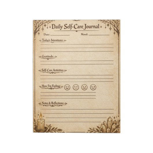 Daily Wellness Notizblock (Rotiert)