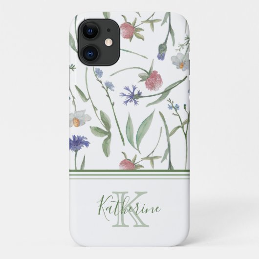 Dainted Wild Blume personalisiert Case-Mate iPhone Hülle (Rückseite)