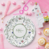 Dainted Wild Blume personalisiert Pappteller (Party)