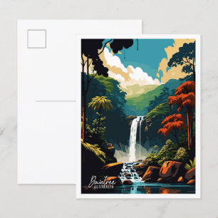 Daintree Australien Kunst Vintage Reise Illustrati Postkarte