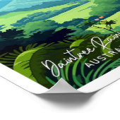 Daintree Rainforest Australia Vintage Illustration Poster (Ecke)