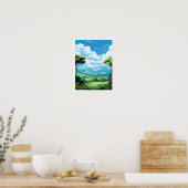 Daintree Rainforest Australia Vintage Illustration Poster (Küche)