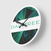 Daintree Rainforest Runde Wanduhr (Winkel)
