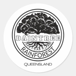 Daintree Rainforest Runder Aufkleber