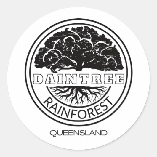 Daintree Rainforest Runder Aufkleber (Vorderseite)
