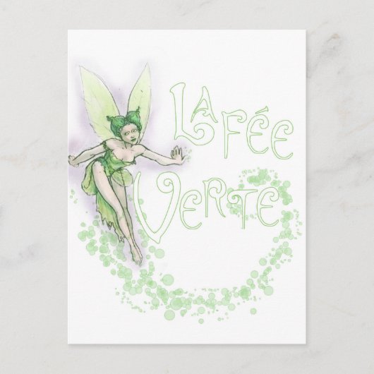Dainty Absinthe La Fee Verte III Postkarte (Vorderseite)