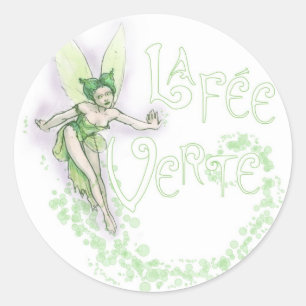 Dainty Absinthe La Fee Verte III Runder Aufkleber