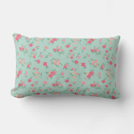 Dainty Aquamarin Shades Pink Blume Lendenkissen