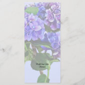 Dainty Blue Hydrangea Menü Menükarte (Rückseite)