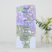 Dainty Blue Hydrangea Menü Menükarte (Stehend Vorderseite)