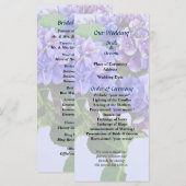 Dainty Blue Hydrangea Wedding Program Programm (Vorne/Hinten)