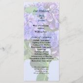 Dainty Blue Hydrangea Wedding Program Programm (Vorderseite)