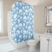 Dainty Blue Random Skulls Muster Duschvorhang (Beispiel)