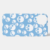 Dainty Blue Random Skulls Muster iPhone Hülle (Rückseite (Horizontal))