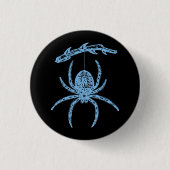 Dainty Blue Spider Button (Vorderseite)