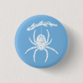 Dainty Blue Spider Button (Vorderseite)
