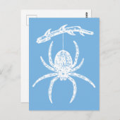 Dainty Blue Spider Postcard Postkarte (Vorne/Hinten)