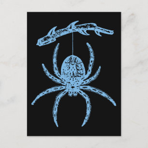 Dainty Blue Spider Postkarte
