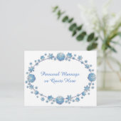 Dainty Blue Stars mit persönlicher Nachricht oder Postkarte (Stehend Vorderseite)