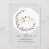 Dainty Blume Kinderdusche Einladung (Vorne/Hinten)