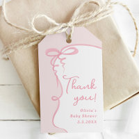 Dainty Bow wavy pink minimale Mädchen danke