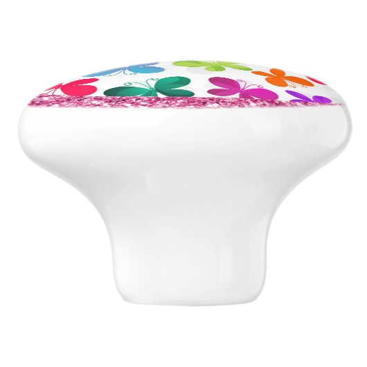 Dainty Butterflies-Keramik Keramikknauf (Seitenansicht)