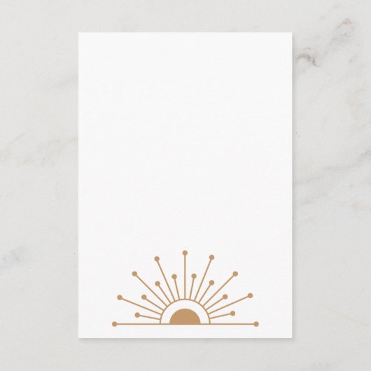 Dainty Celestial Wedding Begleitkarte (Rückseite)