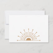 Dainty Celestial Wedding RSVP Karte (Rückseite)