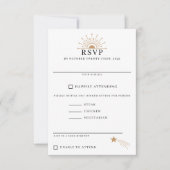 Dainty Celestial Wedding RSVP Karte (Vorderseite)