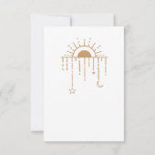 Dainty Celestial Wedding RSVP Karte (Rückseite)